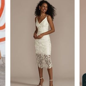 White Lace Midi Dress